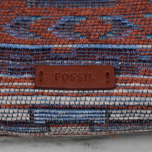 Fossil Fiona multicolor boho geometric print fall tapestry crossbody bag purse - Picture 4 of 12
